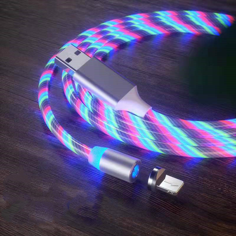 Magnetic Charging Cable Streamer Fast Charging Cable Lighting Micro USB Cable LED Magnet Charger Type-C Cable Magnetic Charging Cable Streamer Fast Charging Cable Lighting Micro USB Cable LED Magnet Charger Type-C Cable